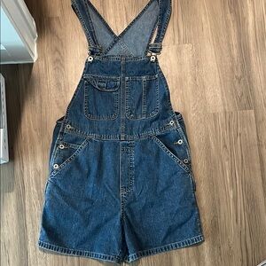 old navy vintage Denim Overall Shorts women’s M